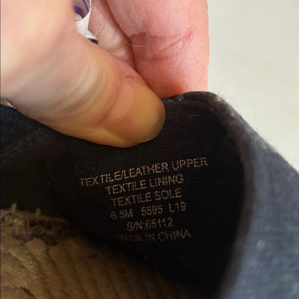 Tory Burch Navy Tea Rose Espadrilles Flats 6.5 - Picture 7 of 9